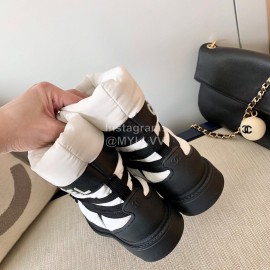 Chanel Winter Warm Wool Boots White