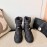 Chanel Winter Warm Wool Boots Black