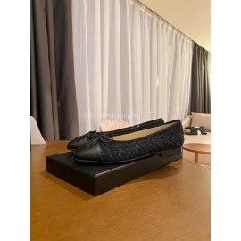 Chanel Black Bow Shoes For Women 