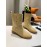 Chanel Autumn Winter Leather Button Boots Apricot