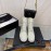 Chanel Calfskin Lace Up Boots White