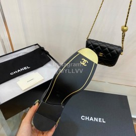 Chanel Black Calfskin Lace Up Boots