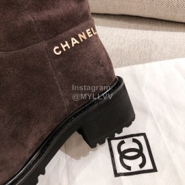 Chanel Brown Calfskin Boots 