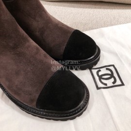 Chanel Brown Calfskin Boots 