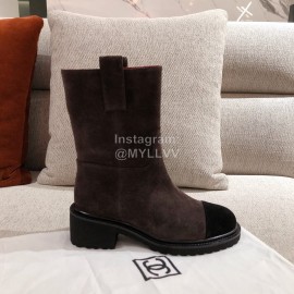 Chanel Brown Calfskin Boots 