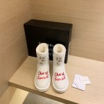 Chanel Winter Waterproof Fur Boots White