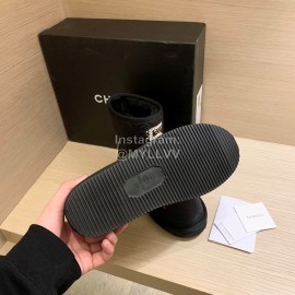 Chanel Winter Waterproof Fur Boots Black