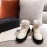 Chanel Winter Fur Lace Up Boots White