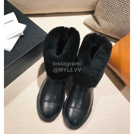 Chanel Black Soft Sheepskin Boots