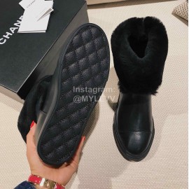 Chanel Black Soft Sheepskin Boots