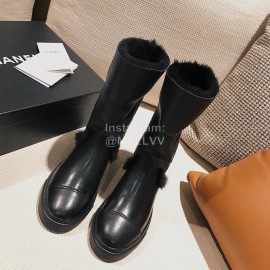 Chanel Black Soft Sheepskin Boots