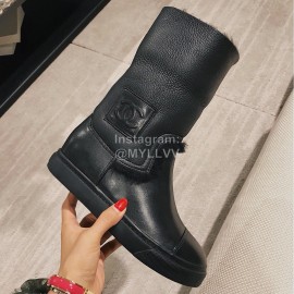 Chanel Black Soft Sheepskin Boots