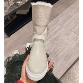 Chanel Beige Soft Sheepskin Boots