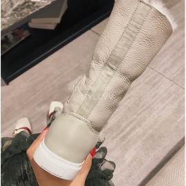 Chanel Beige Soft Sheepskin Boots