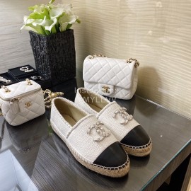 Chanel Woven Casual Shoes White