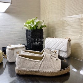 Chanel Woven Casual Shoes White