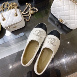 Chanel Woven Casual Shoes White