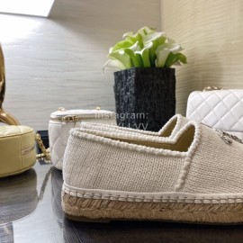 Chanel Woven Casual Shoes White