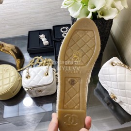 Chanel Woven Casual Shoes White