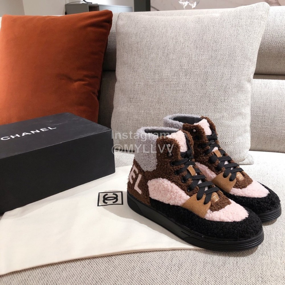 Chanel Winter Wool Sneakers