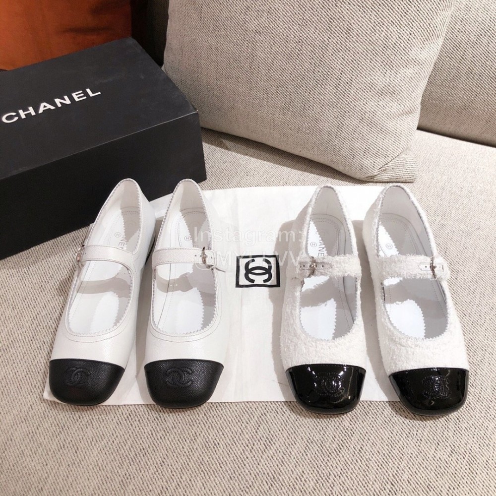 Chanel Black White Shoes