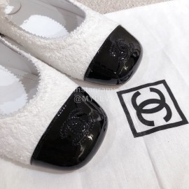 Chanel Black White Shoes
