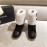 Chanel Winter Warm Wool Boots White