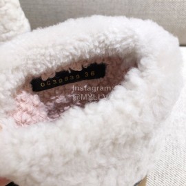 Chanel Winter Warm Wool Boots White