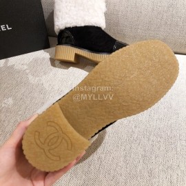 Chanel Winter Warm Wool Boots White
