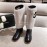 Chanel Winter Warm Wool High Tube Boots White