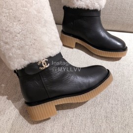 Chanel Winter Warm Wool High Tube Boots White