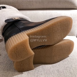 Chanel Winter Warm Wool High Tube Boots White