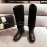 Chanel Winter Warm Wool High Tube Boots Black