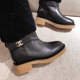 Chanel Winter Warm Wool High Tube Boots Black