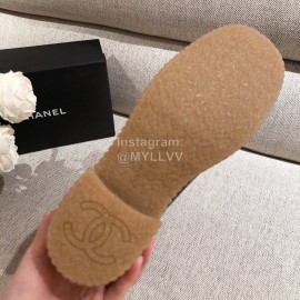 Chanel Winter Warm Wool High Tube Boots Black