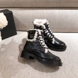 Chanel Winter Warm Wool Boots 