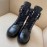 Chanel Calf Motorcycle Boots Black