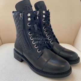 Chanel Calf Motorcycle Boots Black