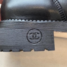 Chanel Calf Motorcycle Boots Black