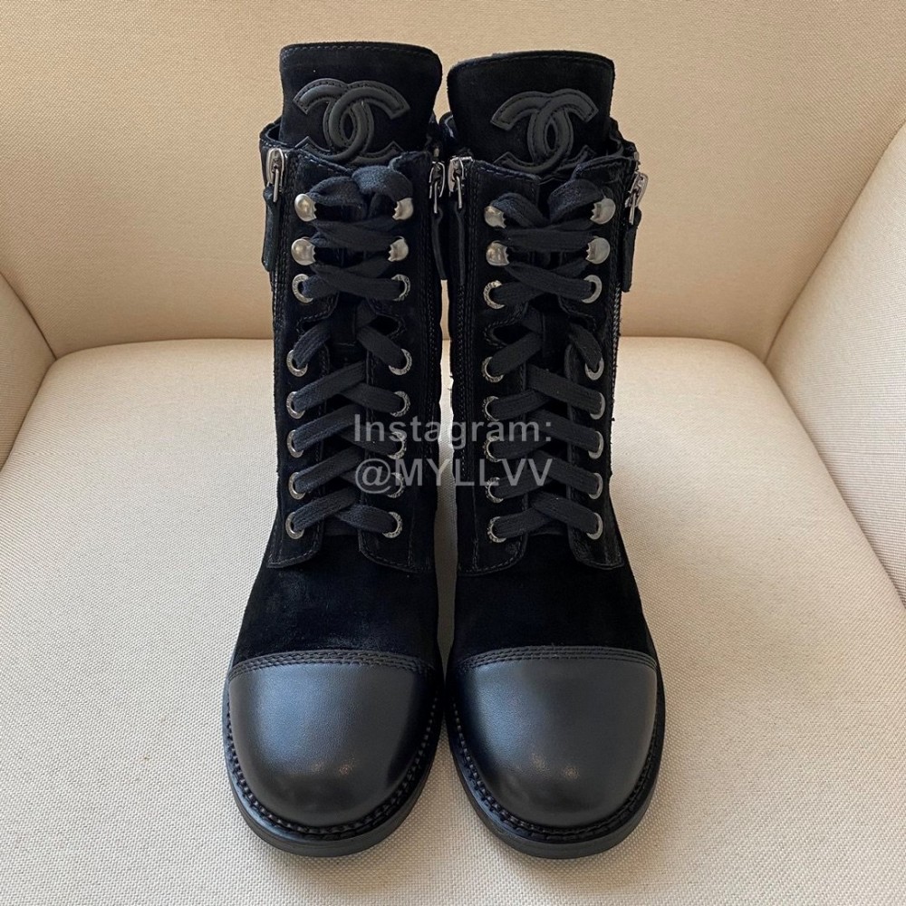 Chanel Calf Motorcycle Boots