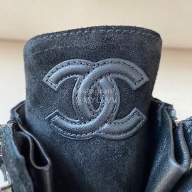 Chanel Calf Motorcycle Boots