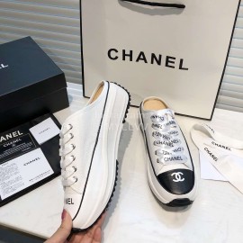 Chanel Canvas Sheepskin Inner Sneakers