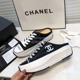 Chanel Canvas Sheepskin Inner Casual Shoes