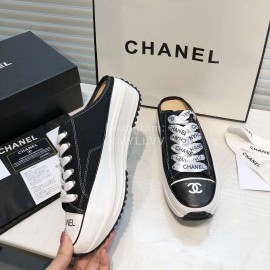 Chanel Canvas Sheepskin Inner Casual Shoes