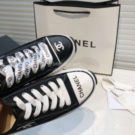 Chanel Canvas Sheepskin Inner Casual Shoes