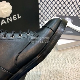 Chanel Black Leather Motorcycle Boots