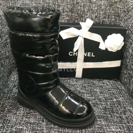 Chanel Waterproof Warm Wool Boots Black