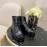Chanel Calfskin Lace Up Boots Black