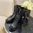 Chanel Calfskin Lace Up Boots