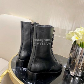 Chanel Calfskin Lace Up Boots